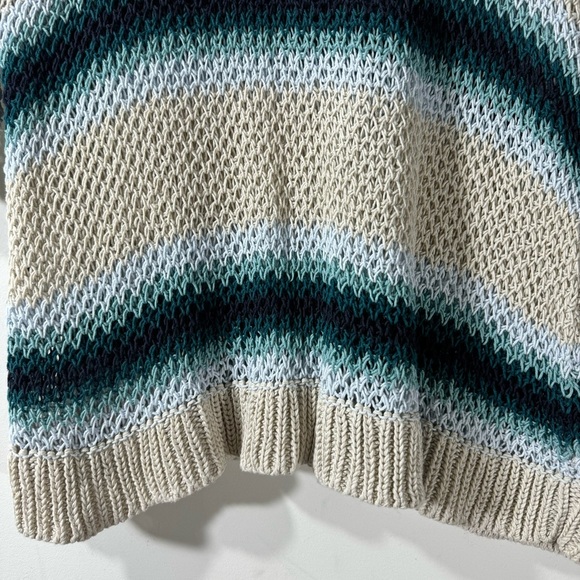 J. Jill Open Knit Striped linen Blend Sweater - Picture 4 of 10